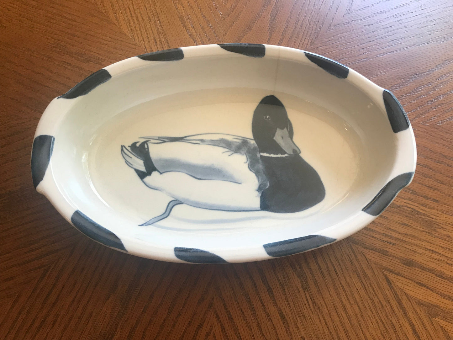 Ward Pottery Ceramic Duck Casserole Dish